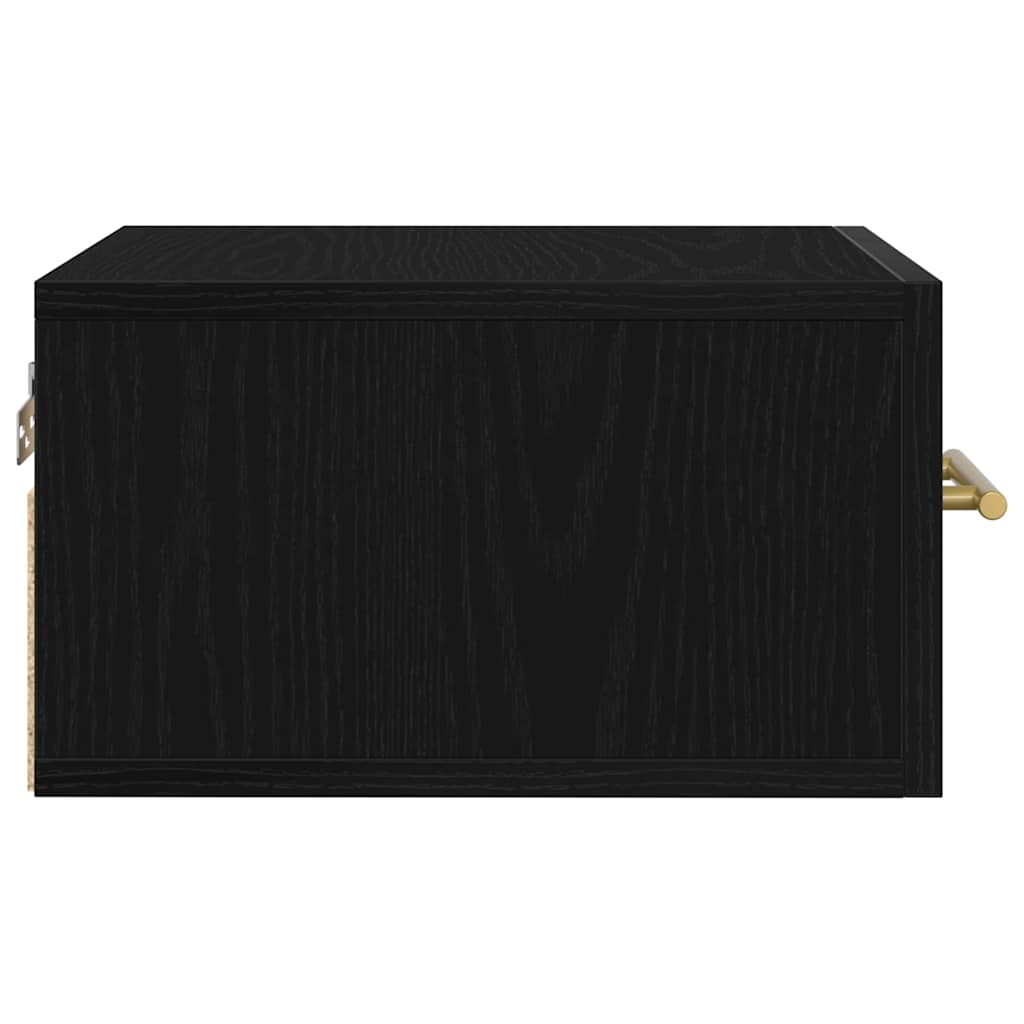Bedside Cabinet 35 x 35 x 20 cm Engineered Wood Black Oak