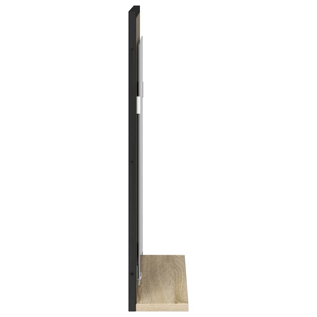Bathroom Mirror Black 50 x 12 x 60 cm Glass and Engineered Wood