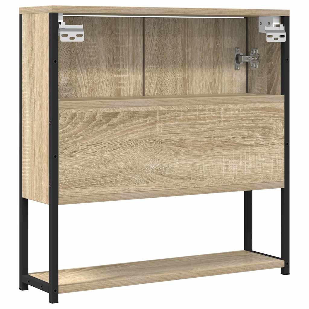 Bathroom Mirror Beige 60 x 16 x 60 cm Glass and Engineered Wood