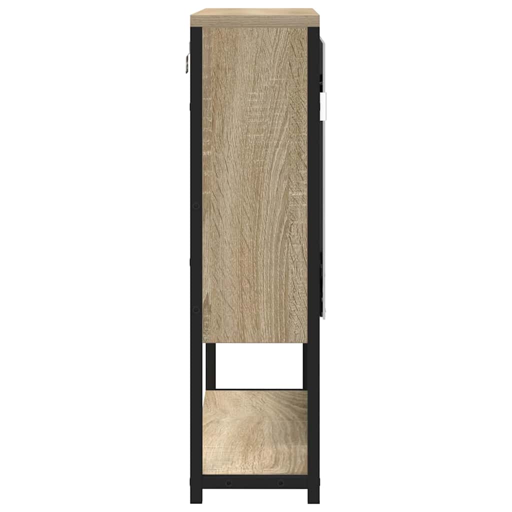 Bathroom Mirror Beige 60 x 16 x 60 cm Glass and Engineered Wood