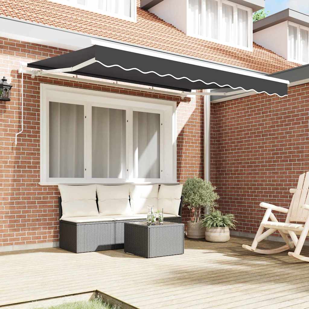 Retractable Awning Manual Anthracite 250 x 200 cm Fabric