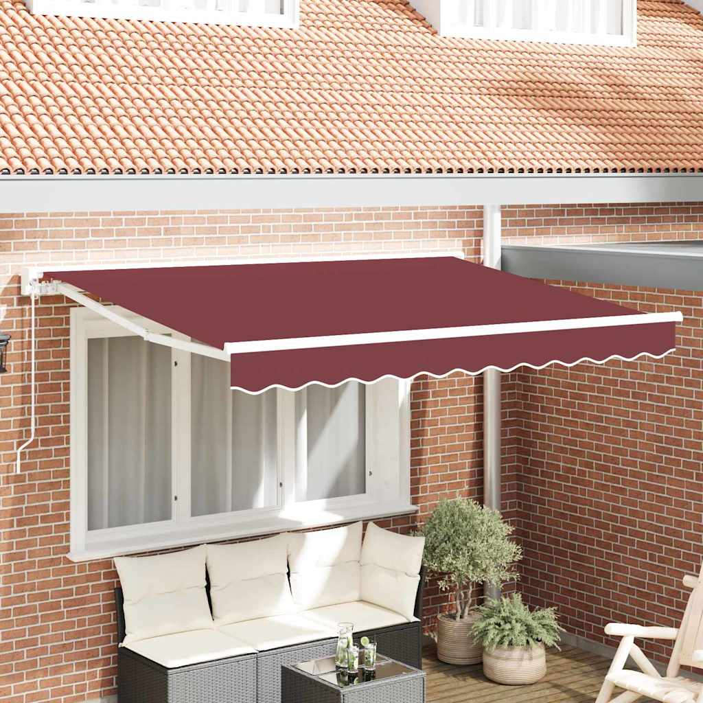 Awning Frame Burgundy 250 x 200 cm Polyester with PU coating