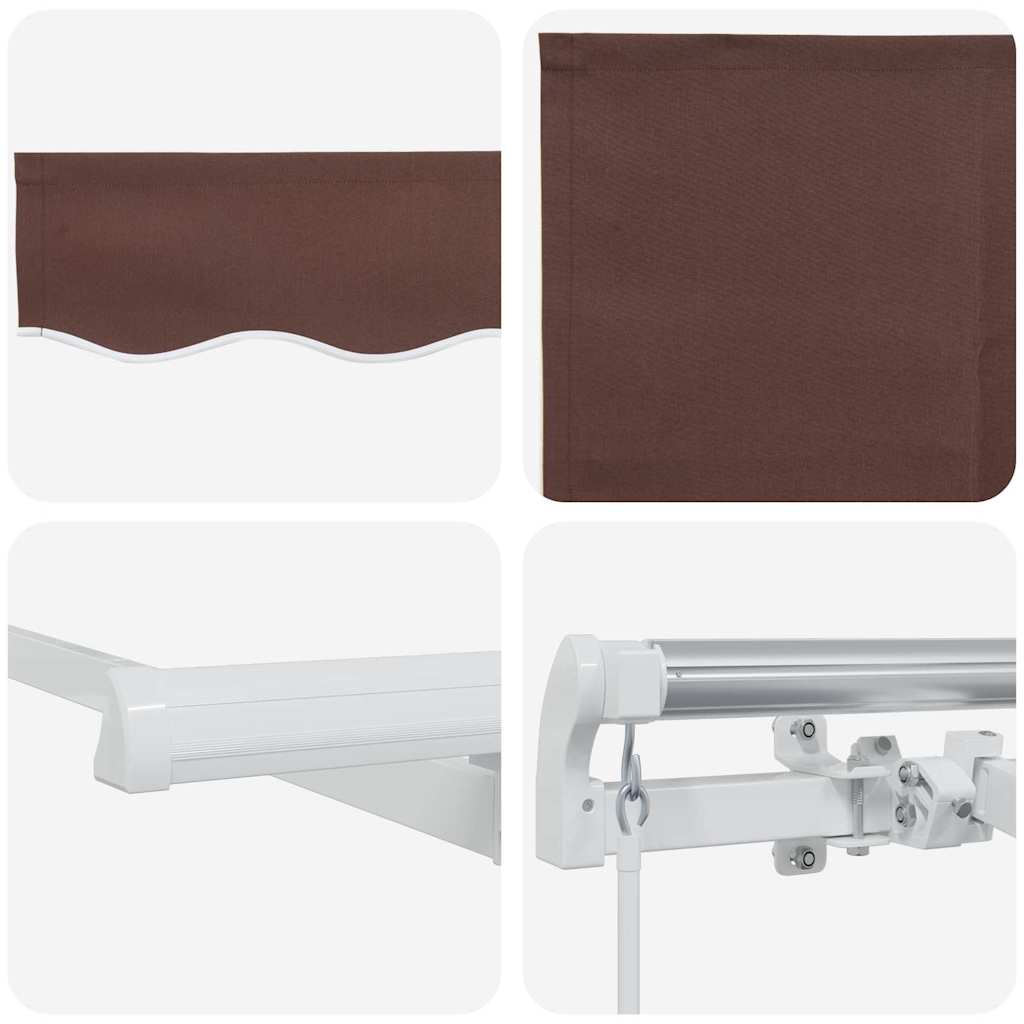 Retractable Awning Brown 250 x 200 cm Fabric