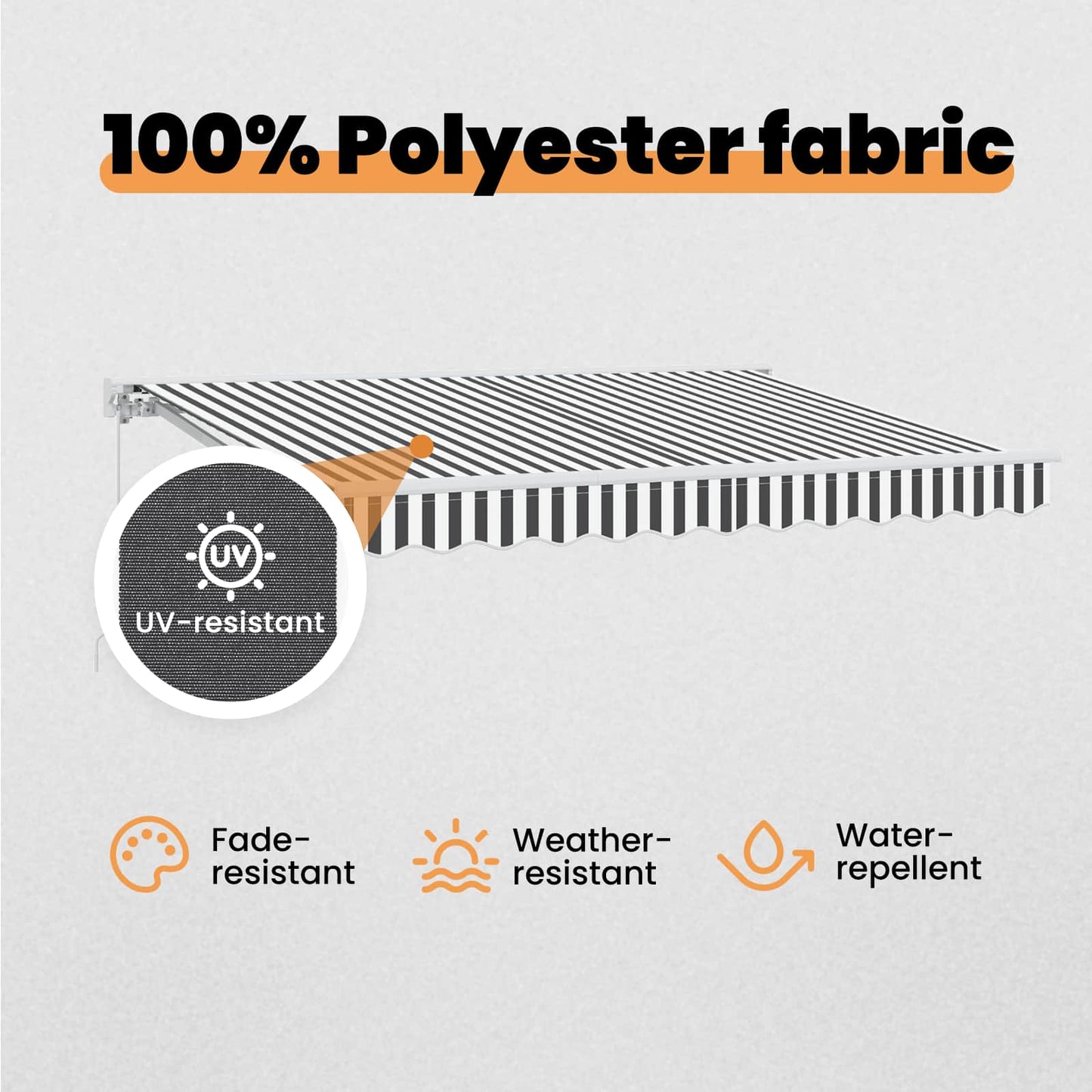 Awning Frame Anthracite and White 250 x 200 cm
