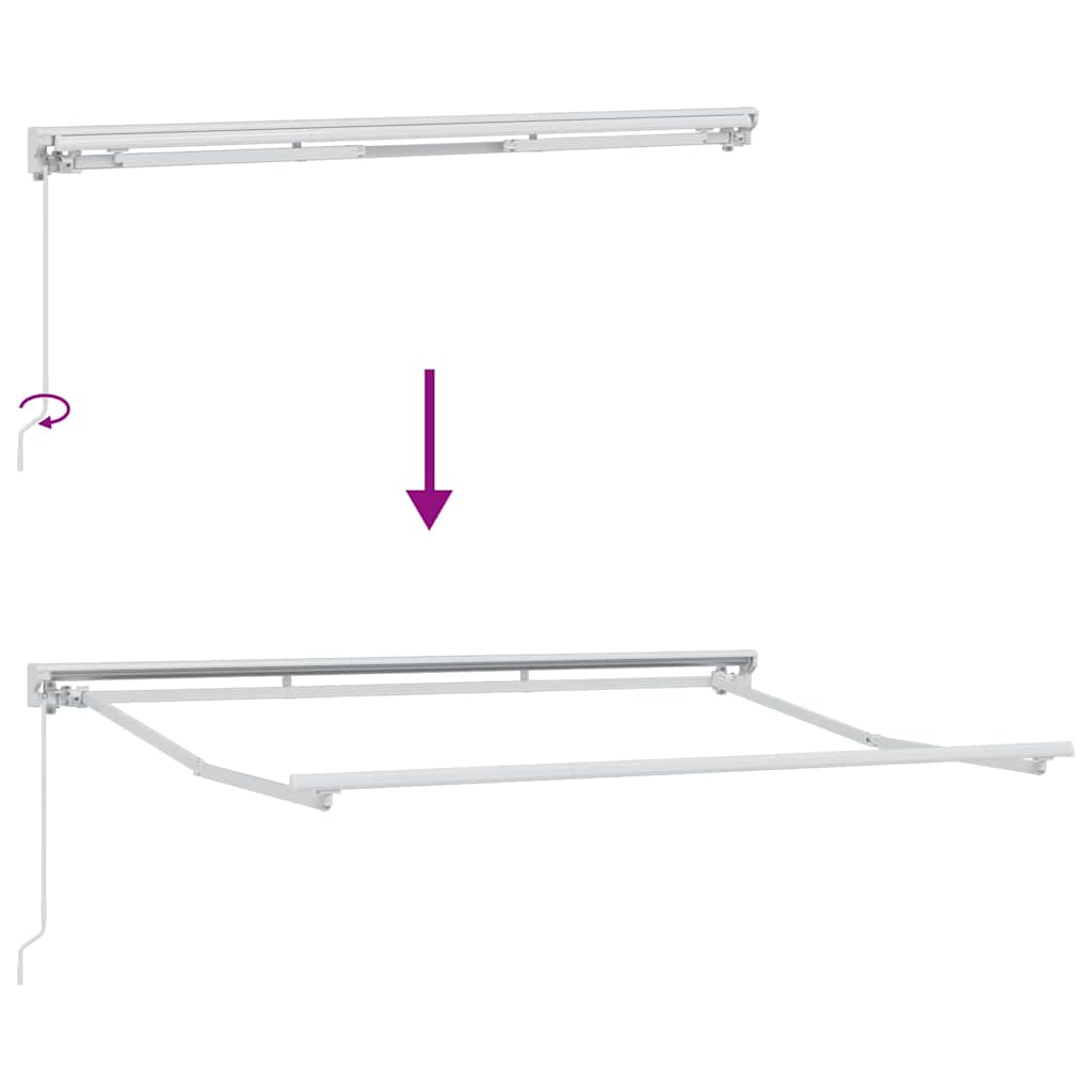 Awning Frame Anthracite and White 250 x 200 cm