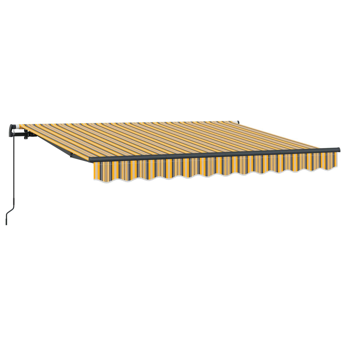 Retractable Awning Yellow and Grey 250 x 200 cm Fabric
