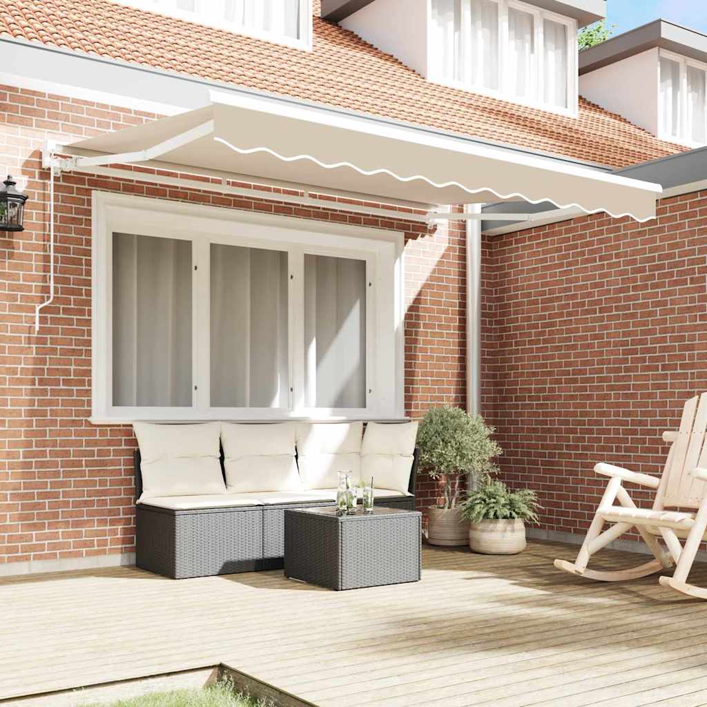 Awning Frame Beige 250 x 200 cm Polyester with PU coating