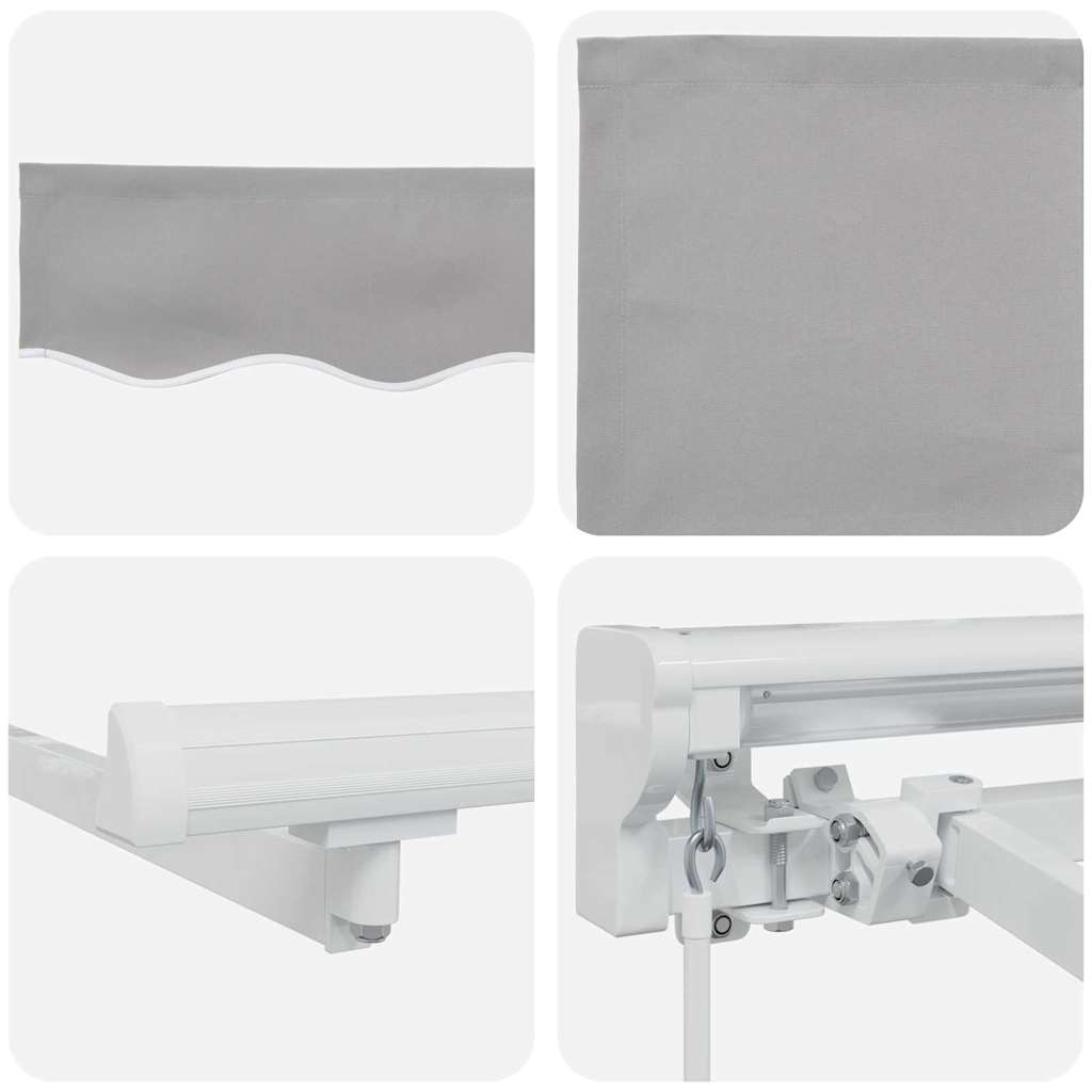 Awning Frame Light Grey 250 x 200 cm Polyester with PU coating