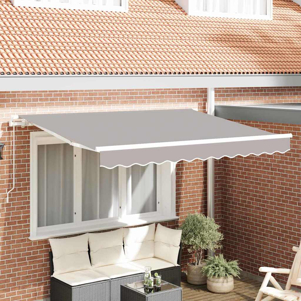 Retractable Awning Manual Light Grey 250 x 200 cm Fabric