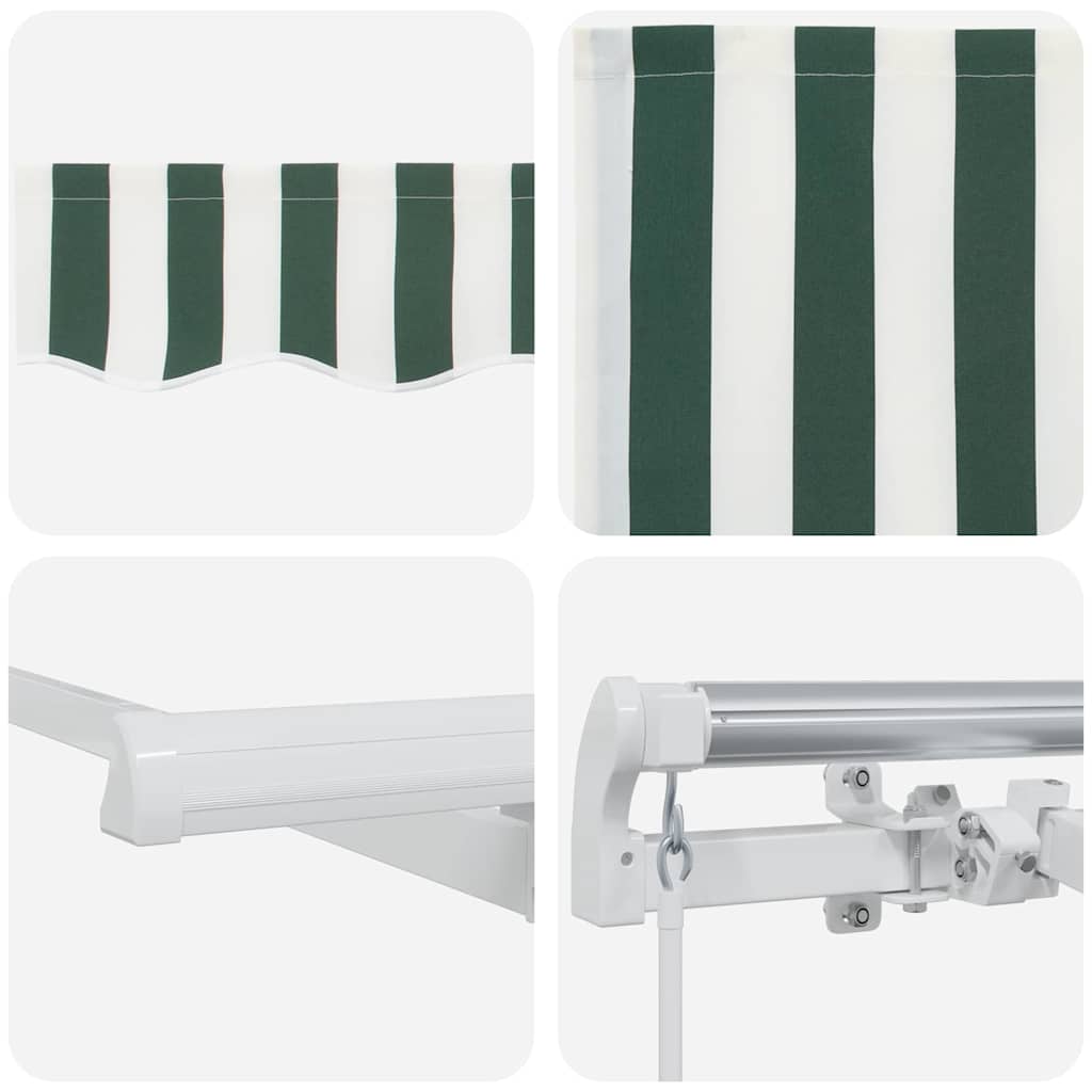 Retractable Awning Green 250 x 200 cm Fabric