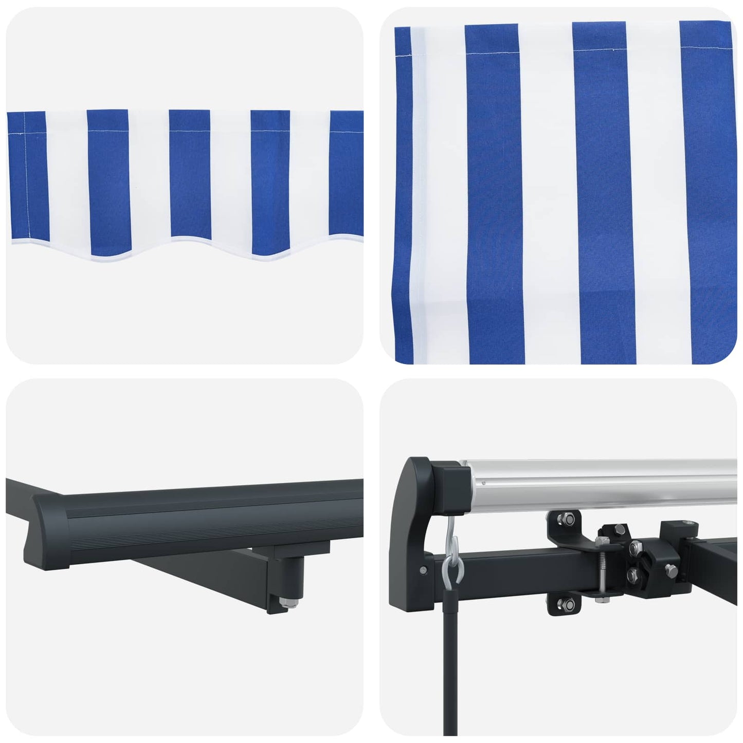 Retractable Awning Manual Blue 300 x 200 cm Fabric