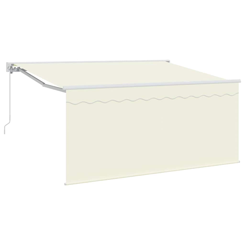 Retractable Awning Cream 300 x 200 cm Polyester and Aluminium