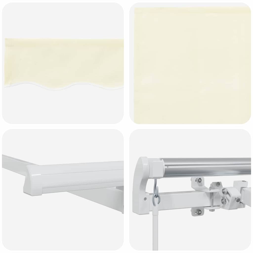 Retractable Awning Cream 300 x 200 cm Polyester and Aluminium