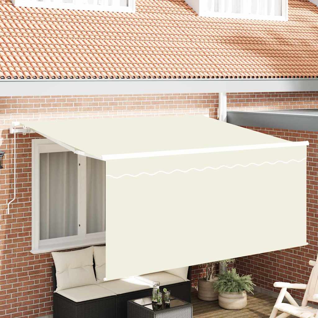 Retractable Awning Cream 300 x 200 cm Polyester and Aluminium