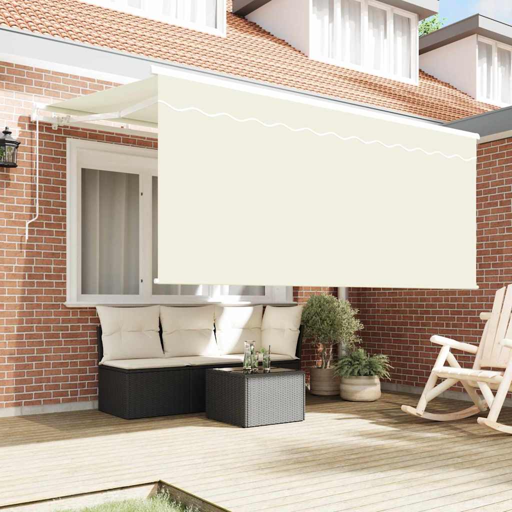 Retractable Awning Cream 300 x 200 cm Polyester and Aluminium
