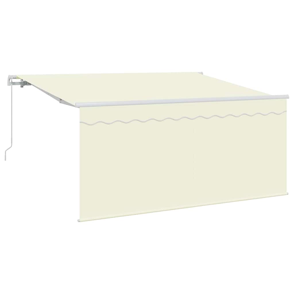 Retractable Awning Cream 300 x 200 cm Polyester and Aluminium
