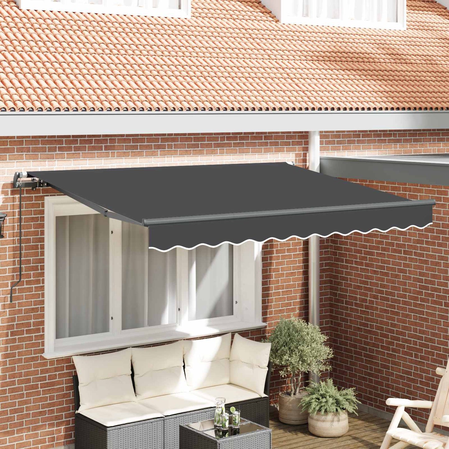 Retractable Awning Anthracite 300 x 200 cm Fabric