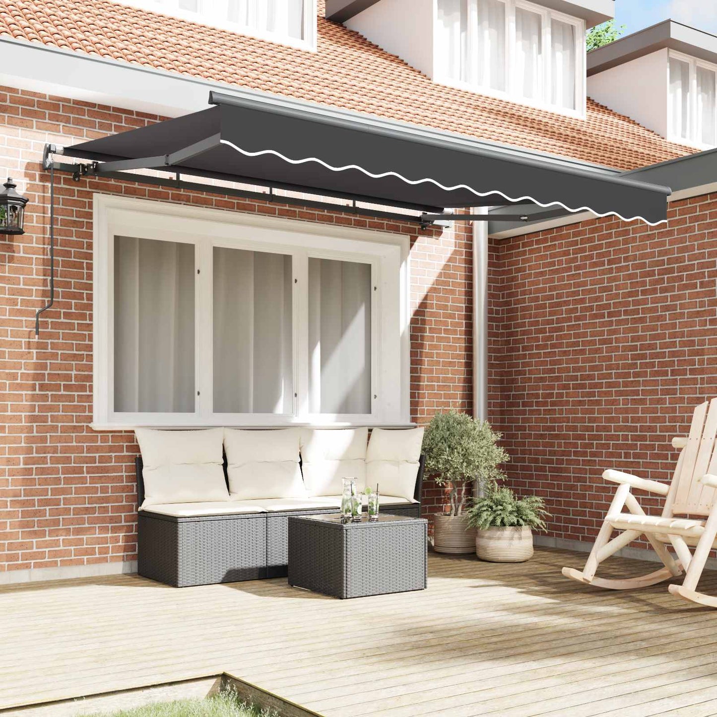 Retractable Awning Anthracite 300 x 200 cm Fabric