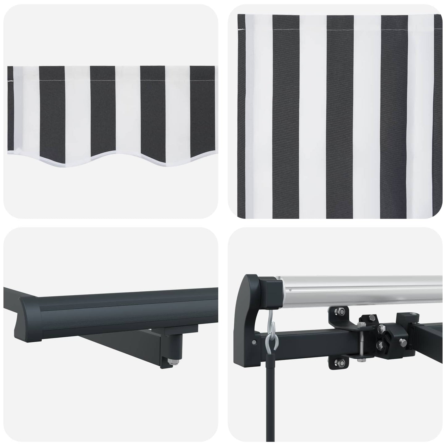 Retractable Awning Manual Anthracite 300 x 200 cm Fabric