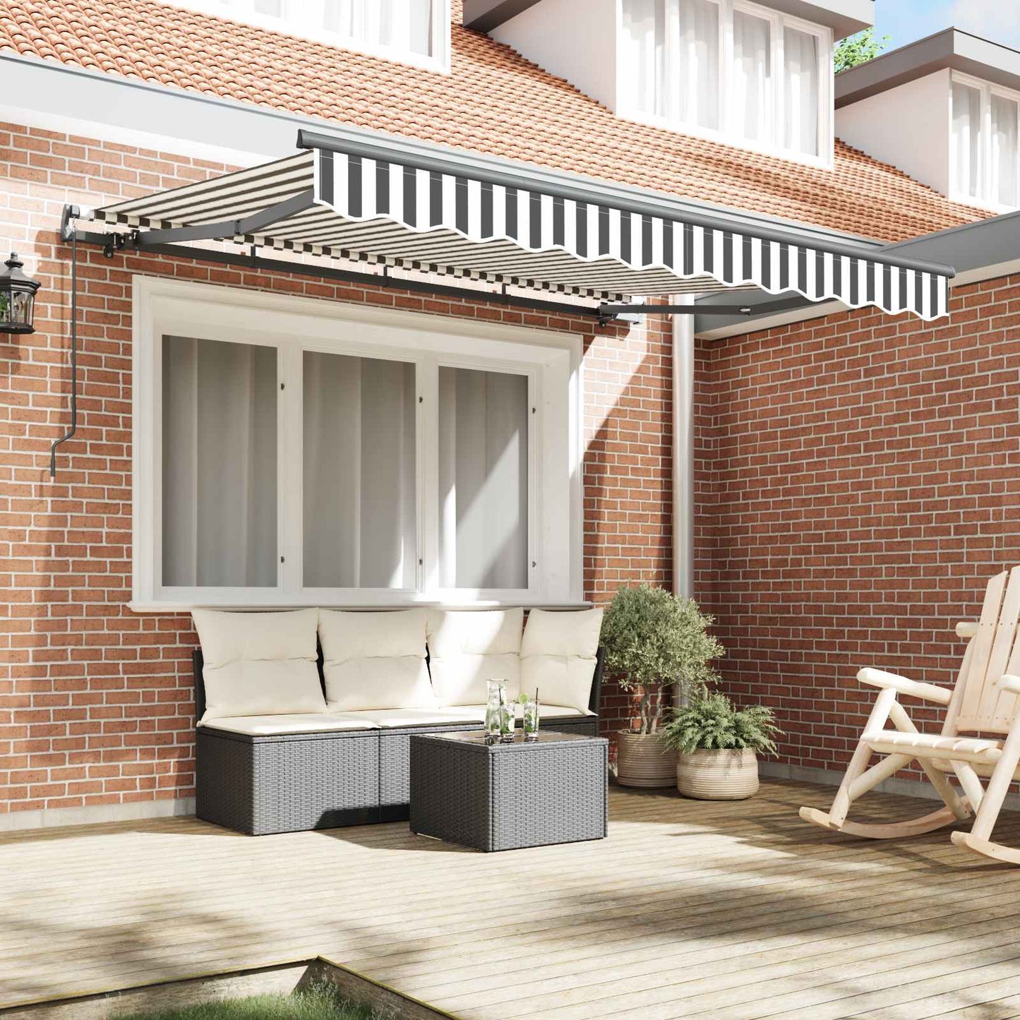 Retractable Awning Manual Anthracite 300 x 200 cm Fabric