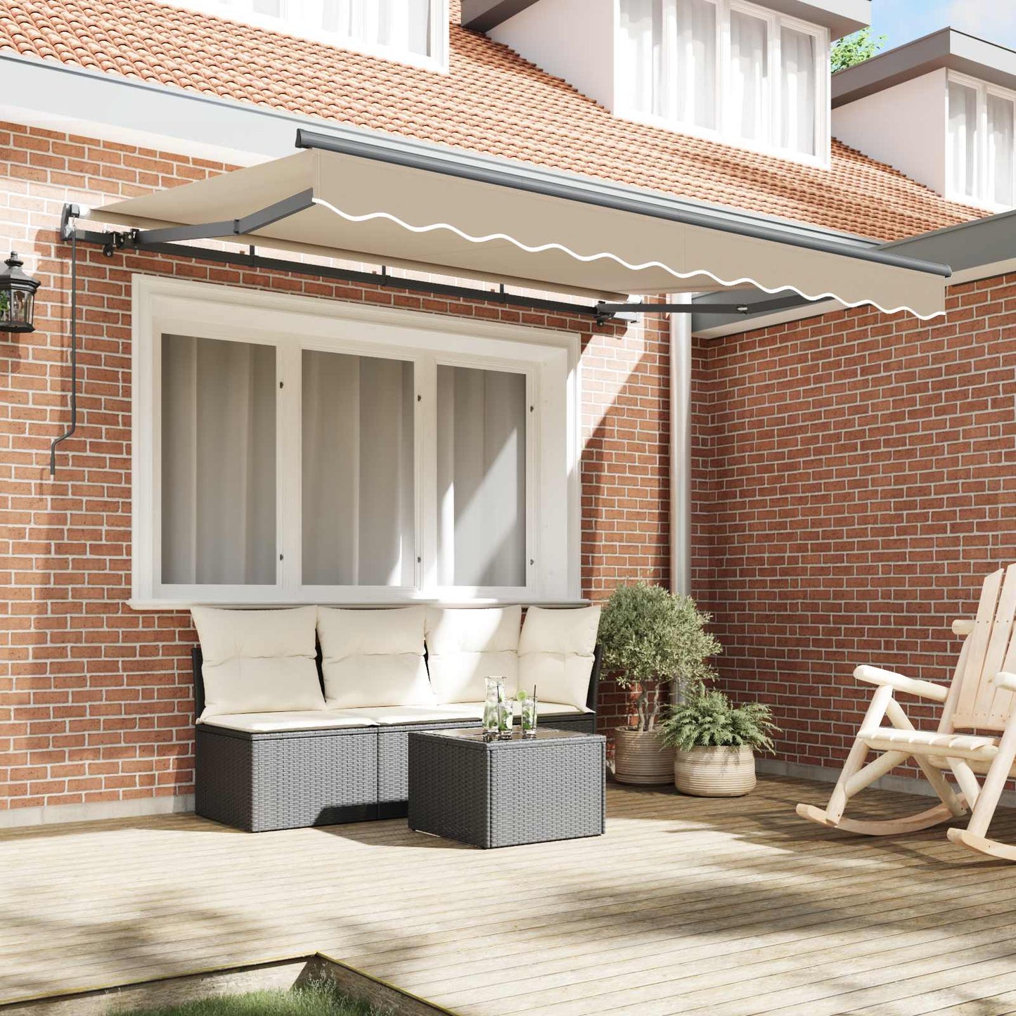 Retractable Awning Beige 300 x 200 cm Fabric
