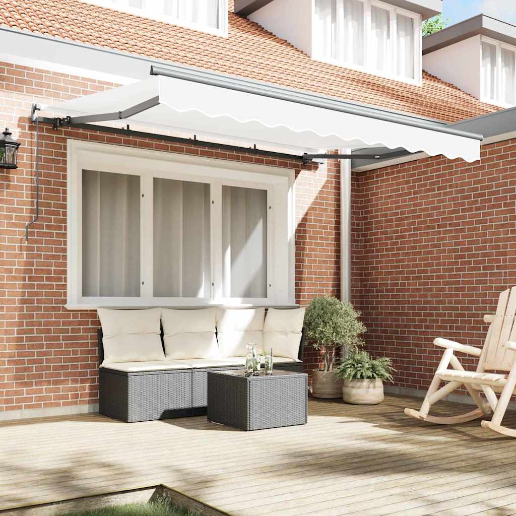 Retractable Awning White 300 x 200 cm Fabric