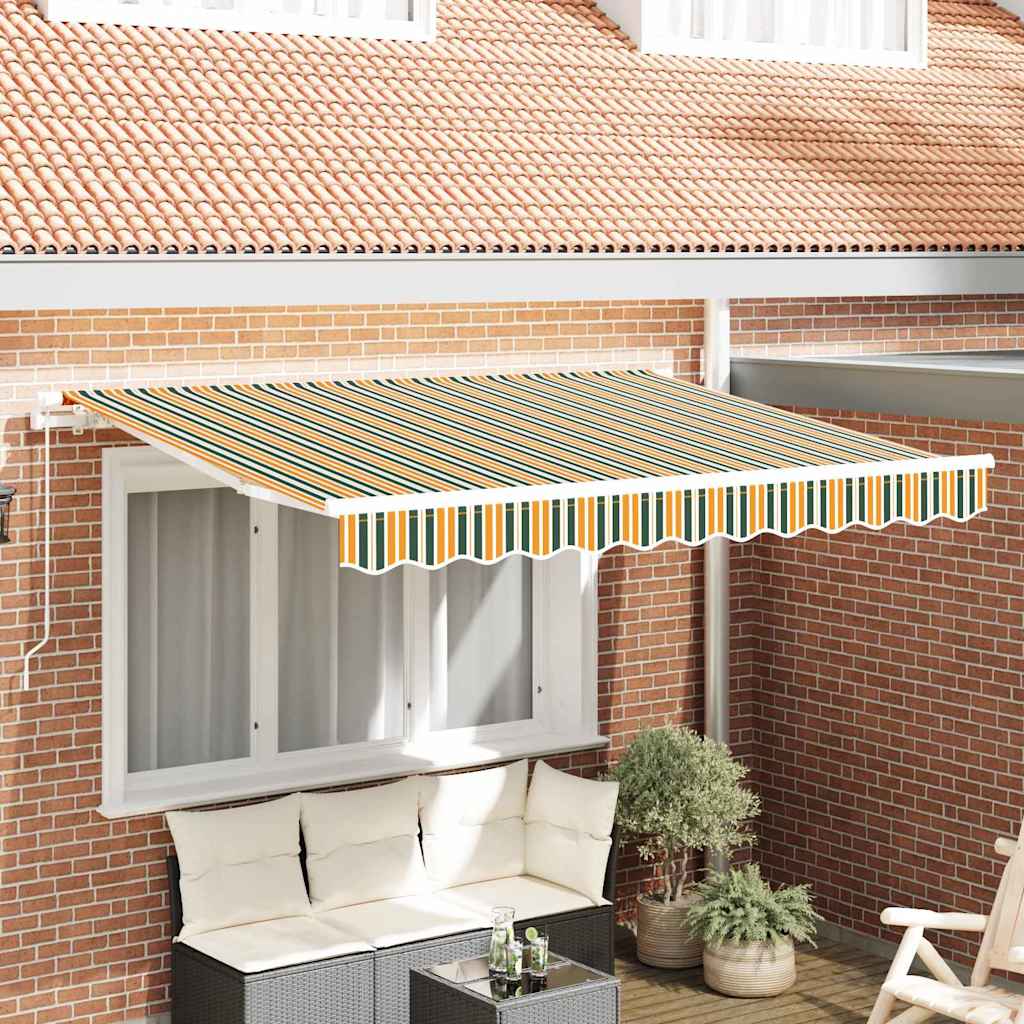 Retractable Awning Green 300 x 200 cm Fabric