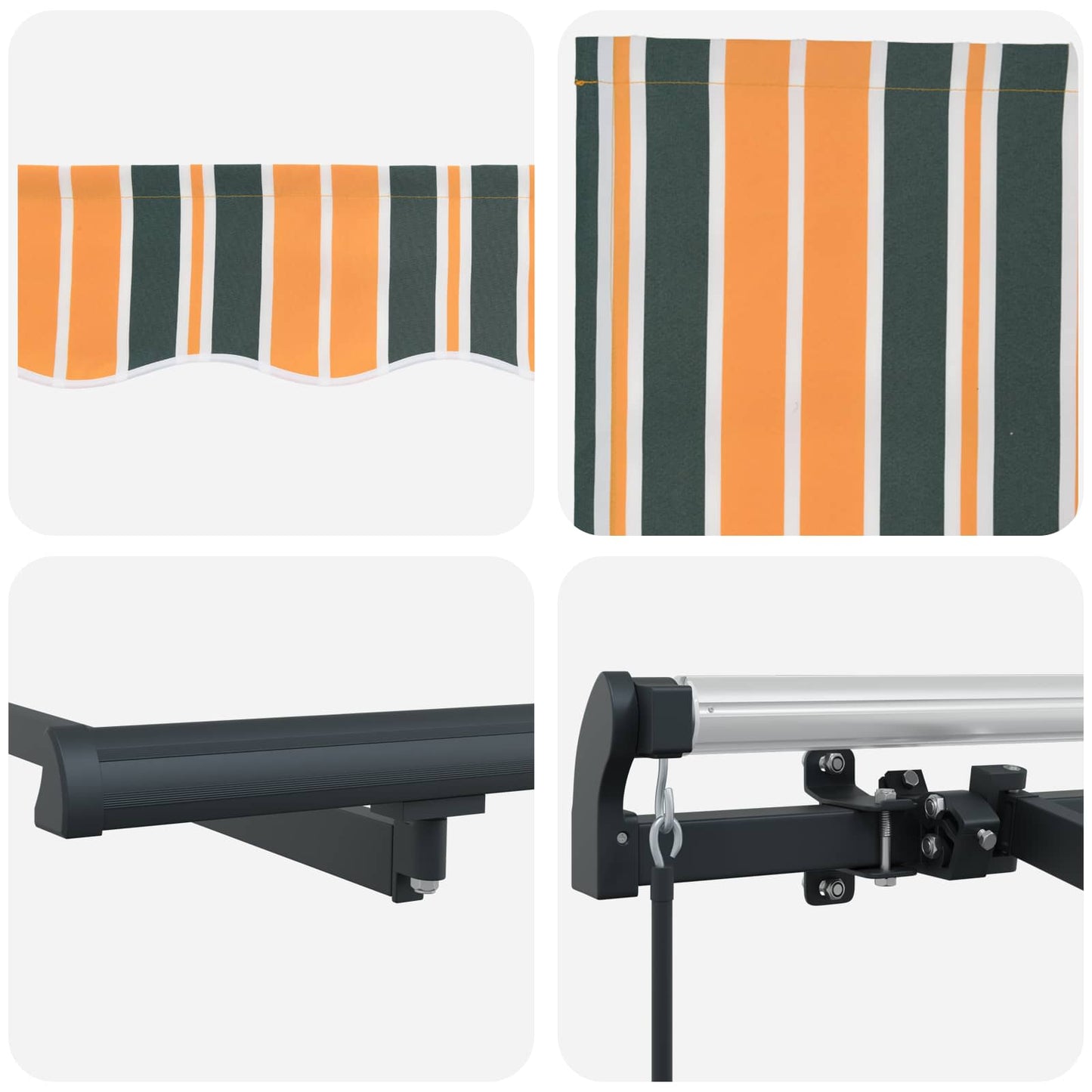 Retractable Awning Green 300 x 200 cm Fabric