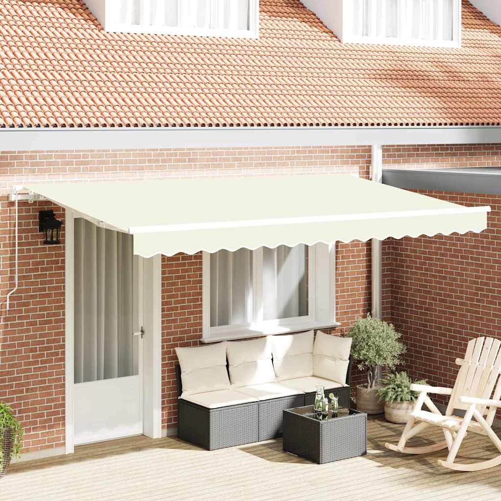 Retractable Awning Cream 350 x 200 cm Fabric