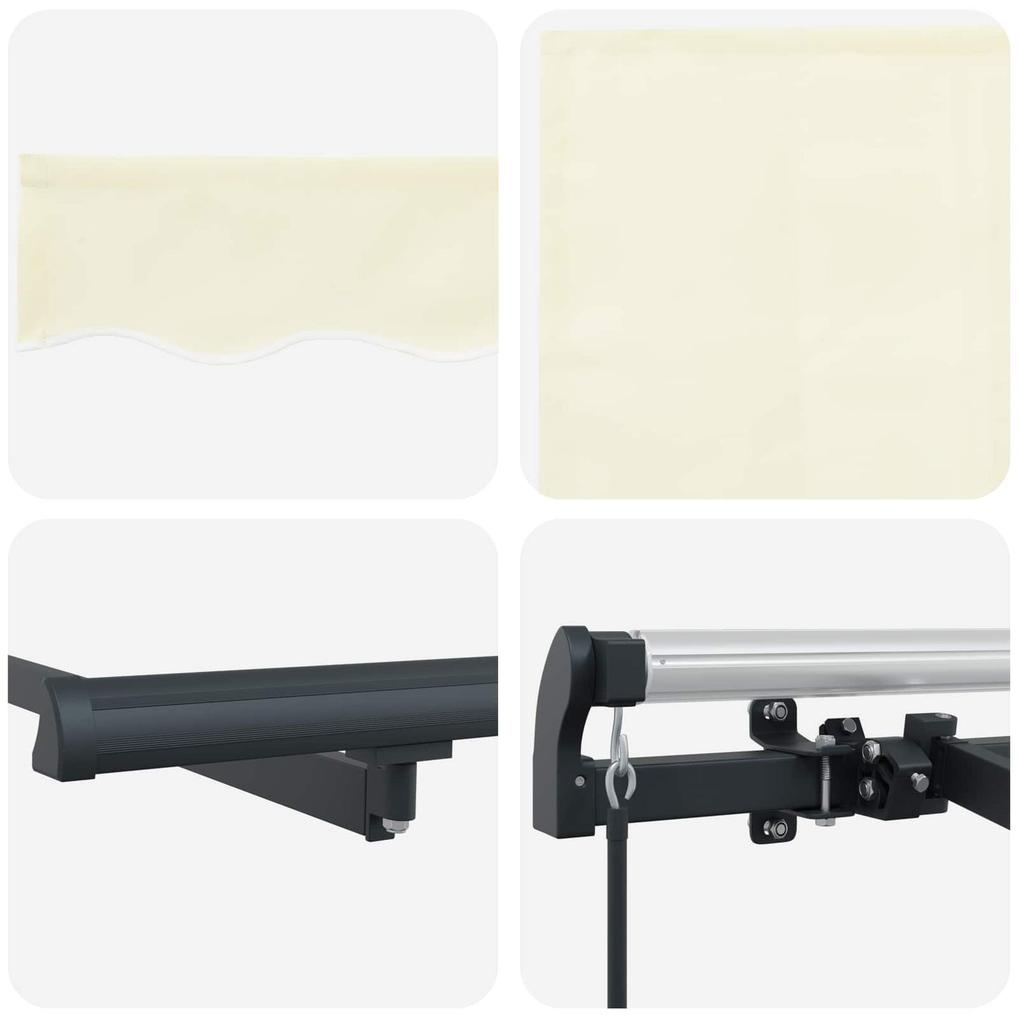 Retractable Awning Cream 350 x 200 cm Fabric