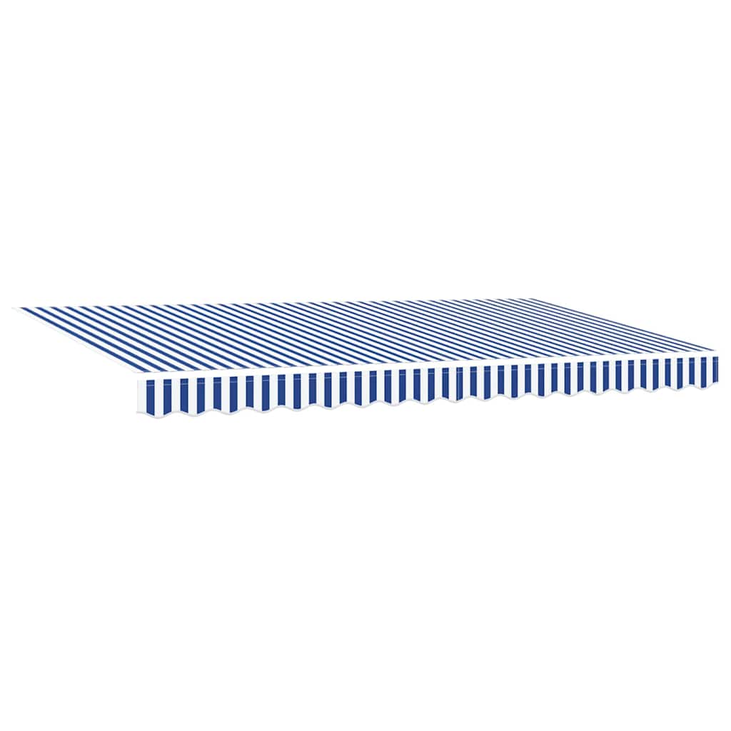Retractable Awning Retractable Striped Blue 350 x 200 cm Fabric