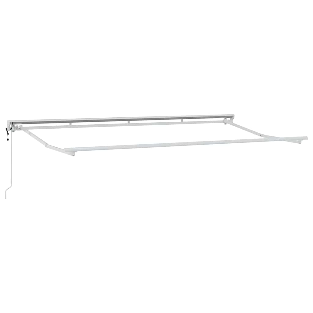 Retractable Awning Cream 350 x 200 cm Polyester and Aluminium