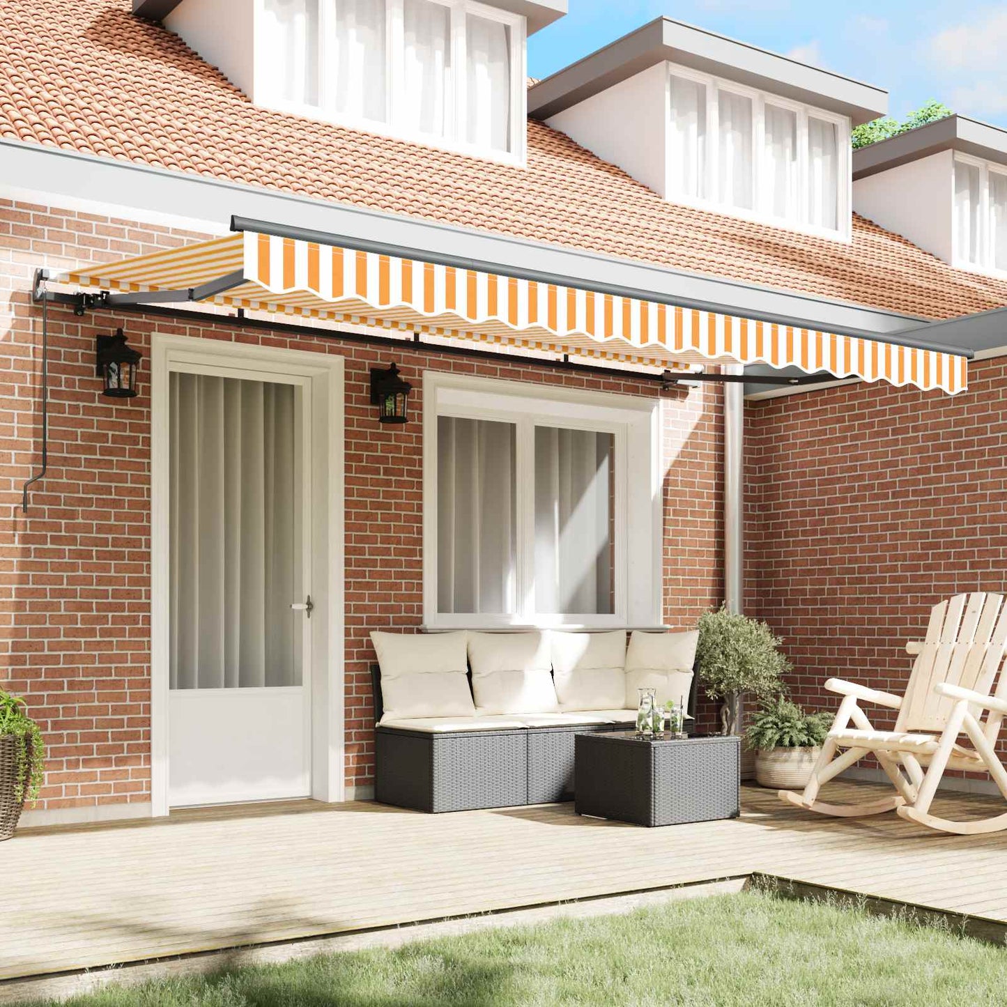 Retractable Awning Yellow 350 x 200 cm Fabric