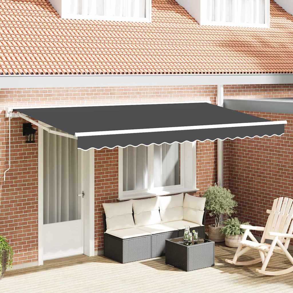 Awning Frame Anthracite 350 x 200 cm Polyester with PU coating