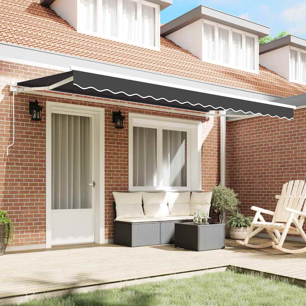 Awning Frame Anthracite 350 x 200 cm Polyester with PU coating