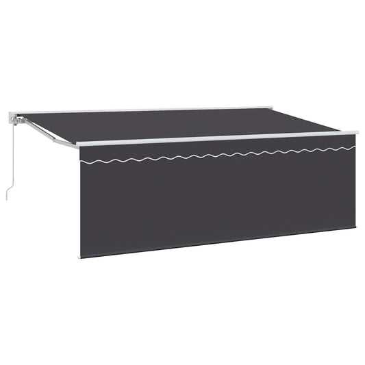 Retractable Awning Cream 350 x 200 cm Polyester and Aluminium