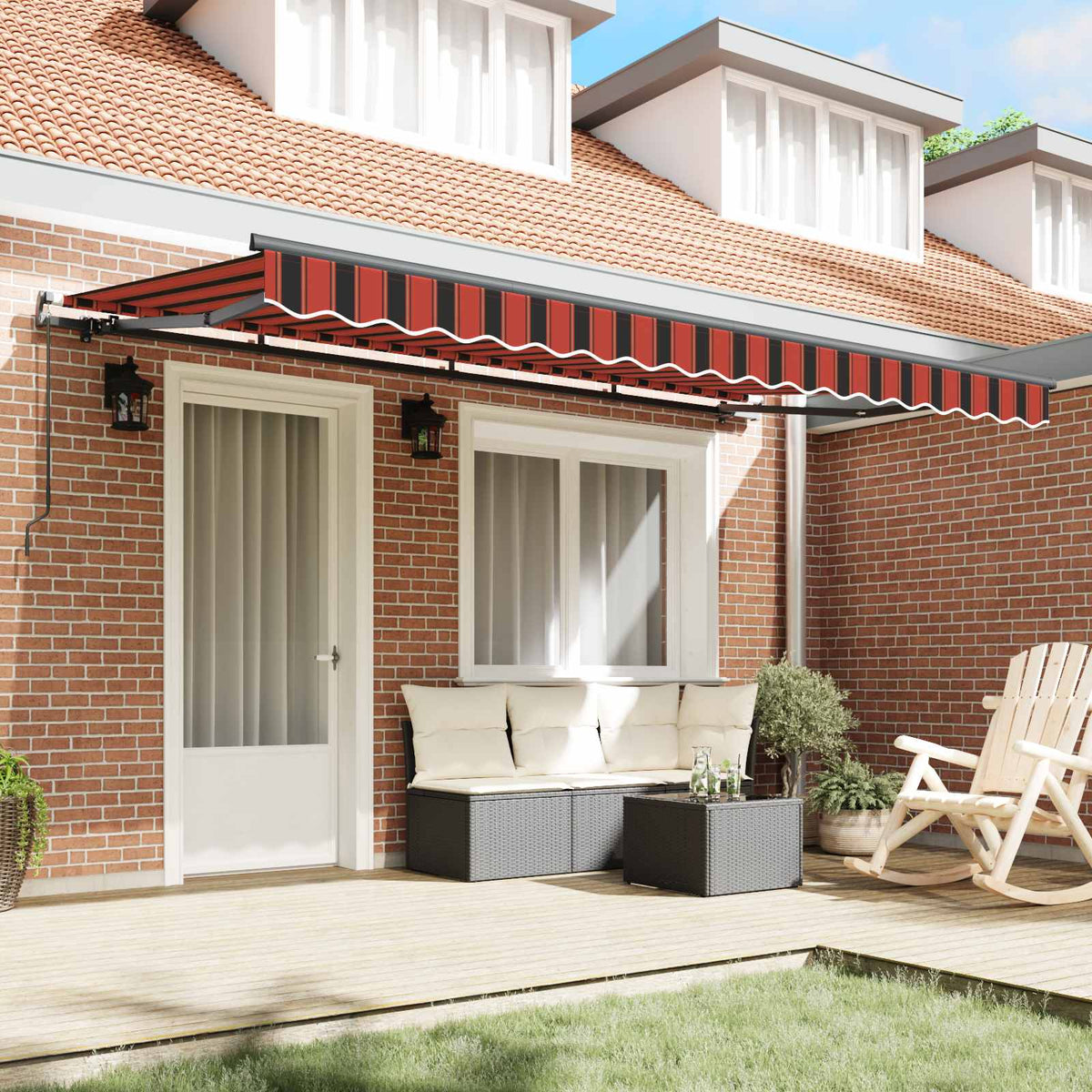 Retractable Awning Orange 350 x 200 cm Fabric