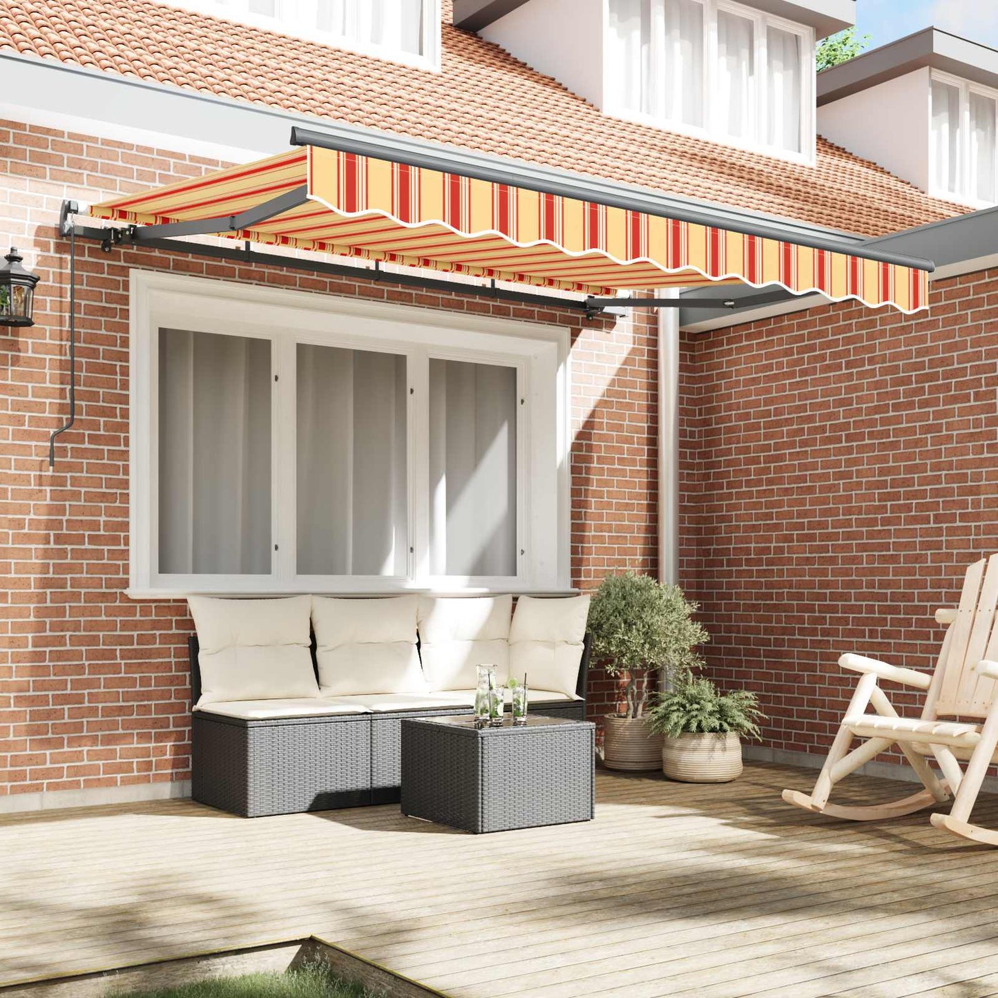 Retractable Awning Yellow 350 x 200 cm Fabric