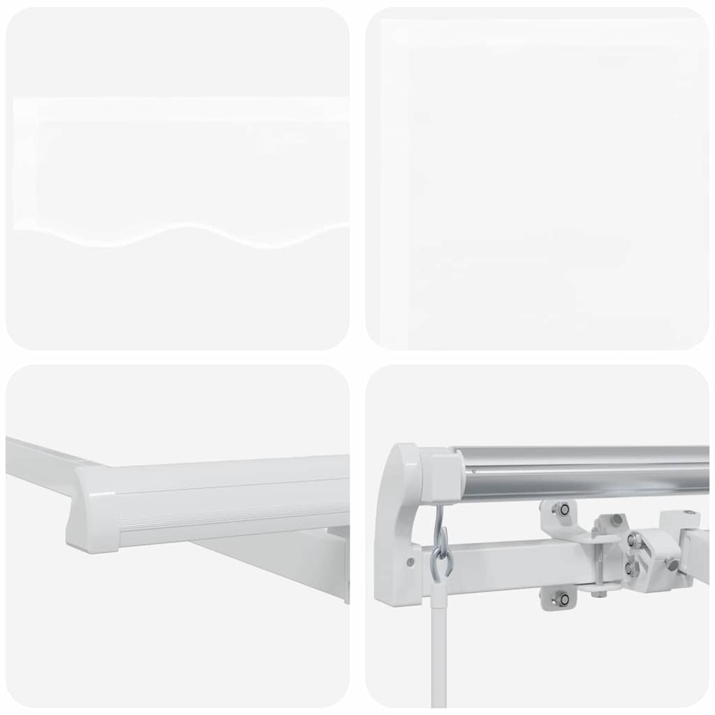 Retractable Awning White 350 x 200 cm Fabric