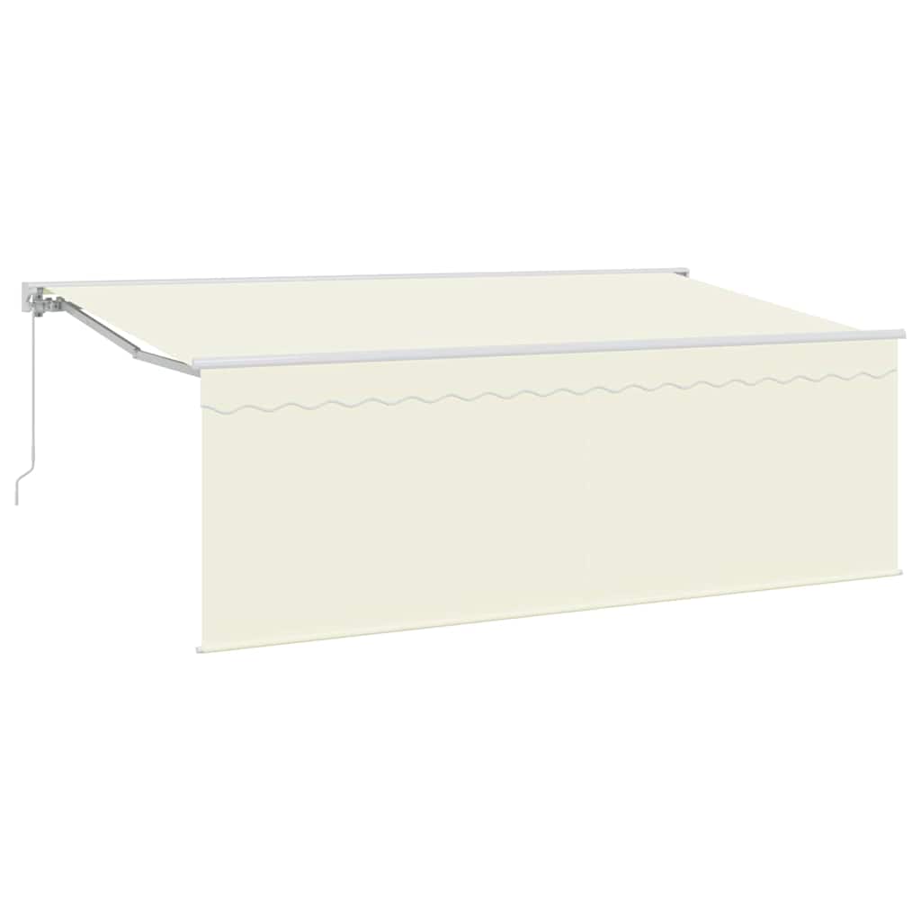 Retractable Awning Cream 400 x 200 cm Polyester and Aluminium