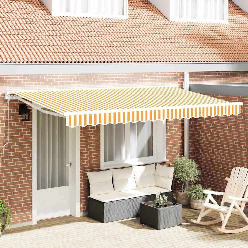 Awning Frame Yellow and White 400 x 200 cm
