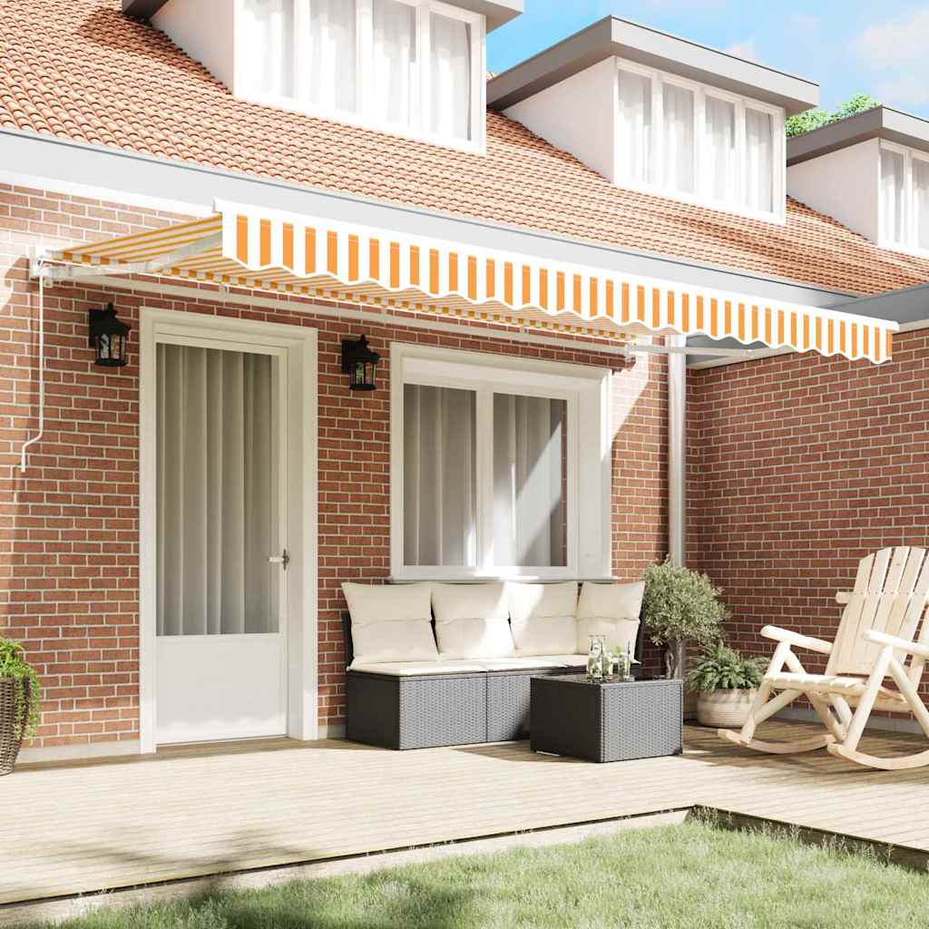 Awning Frame Yellow and White 400 x 200 cm