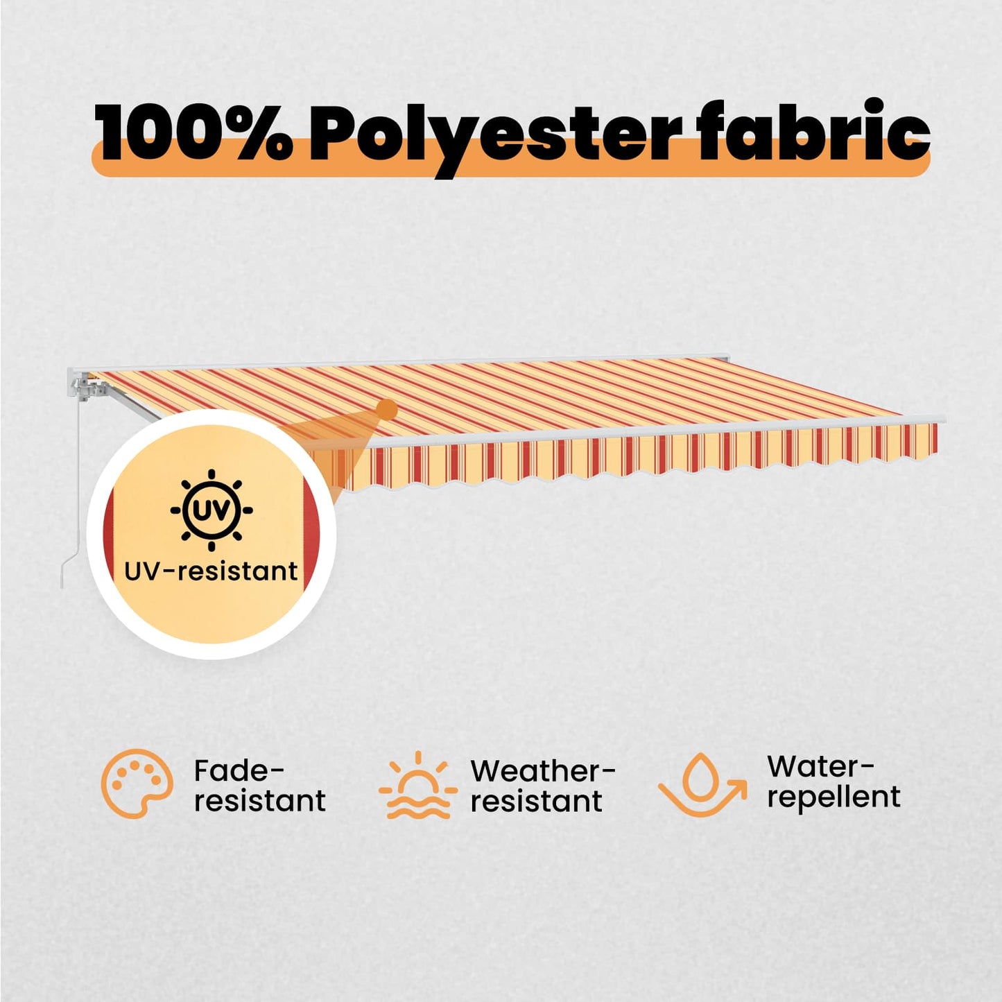 Awning Frame Multicolour 400 x 200 cm Polyester with PU coating