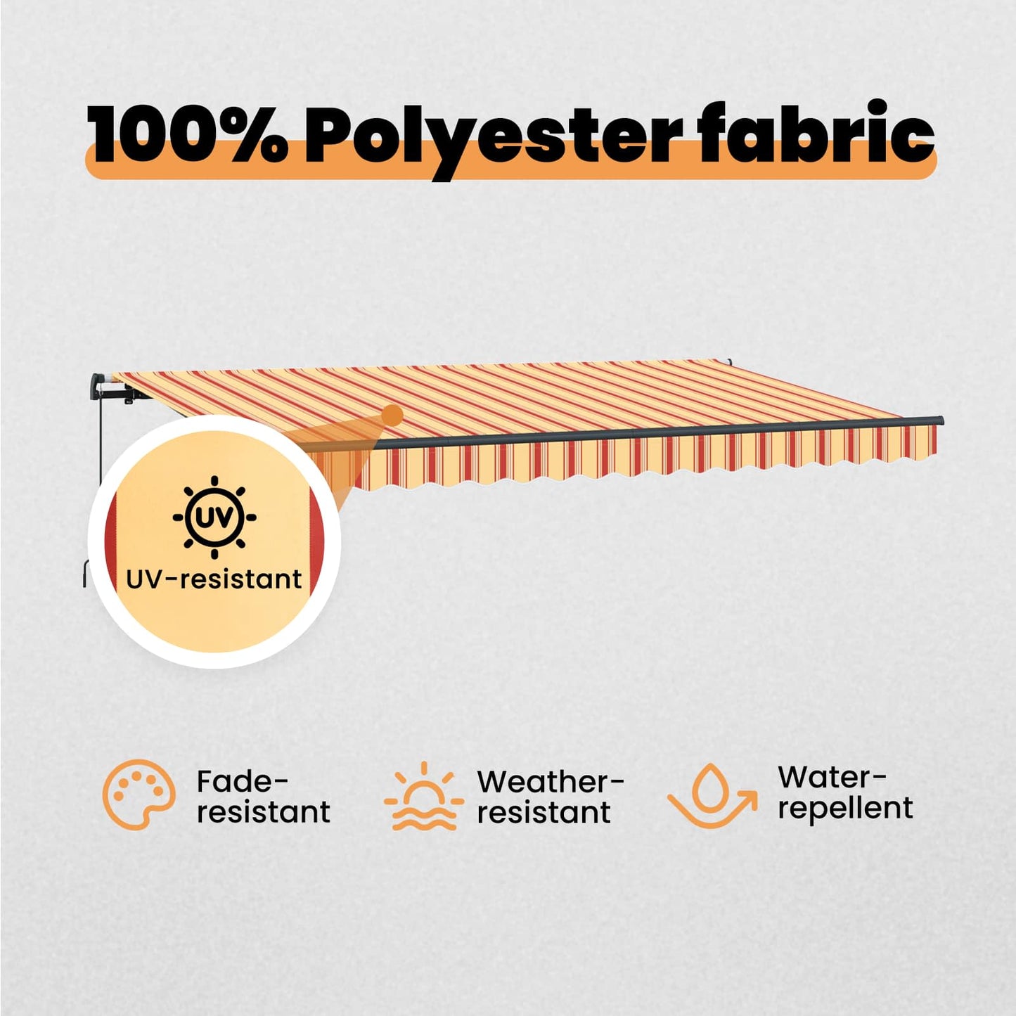 Retractable Awning Yellow 400 x 200 cm Fabric