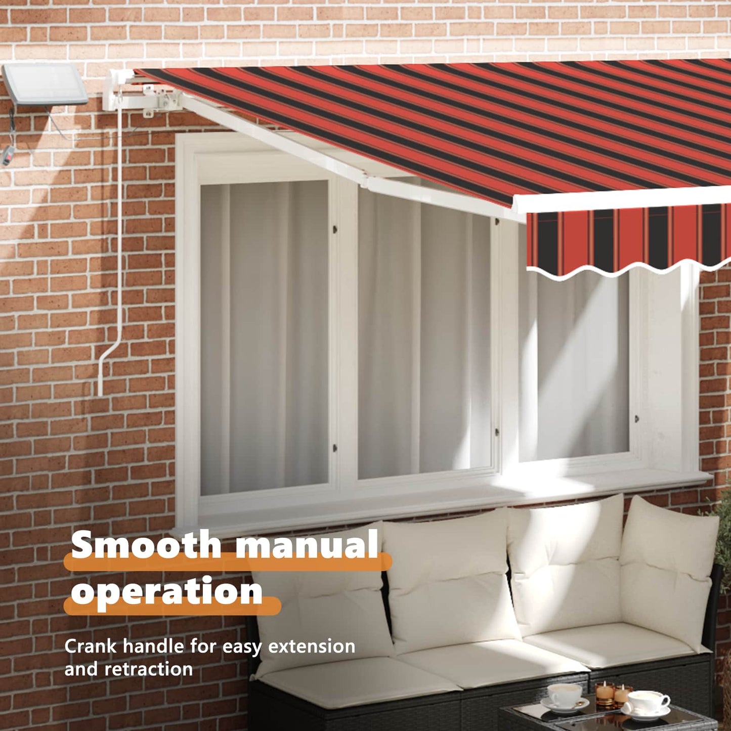 Retractable Awning Orange and brown 300 x 250 cm