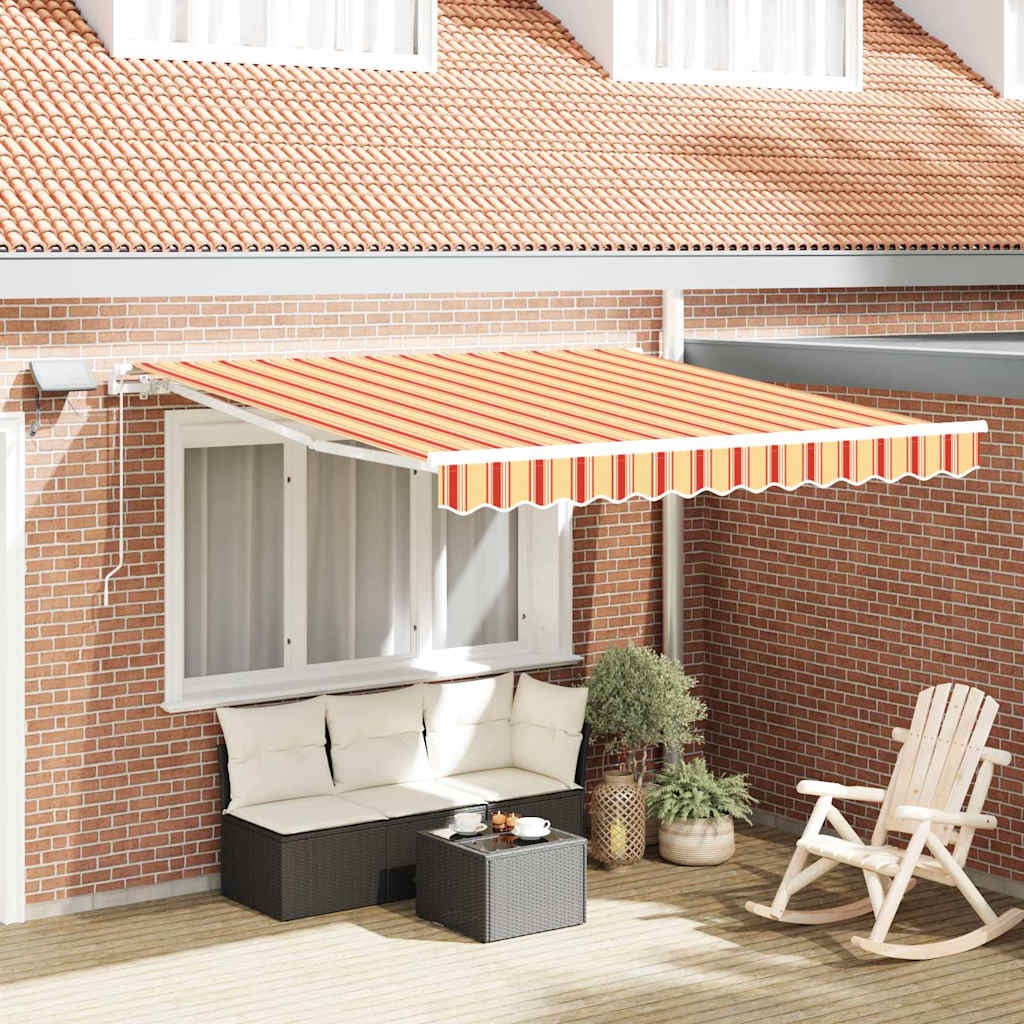 Retractable Awning Yellow and Orange 300 x 250 cm
