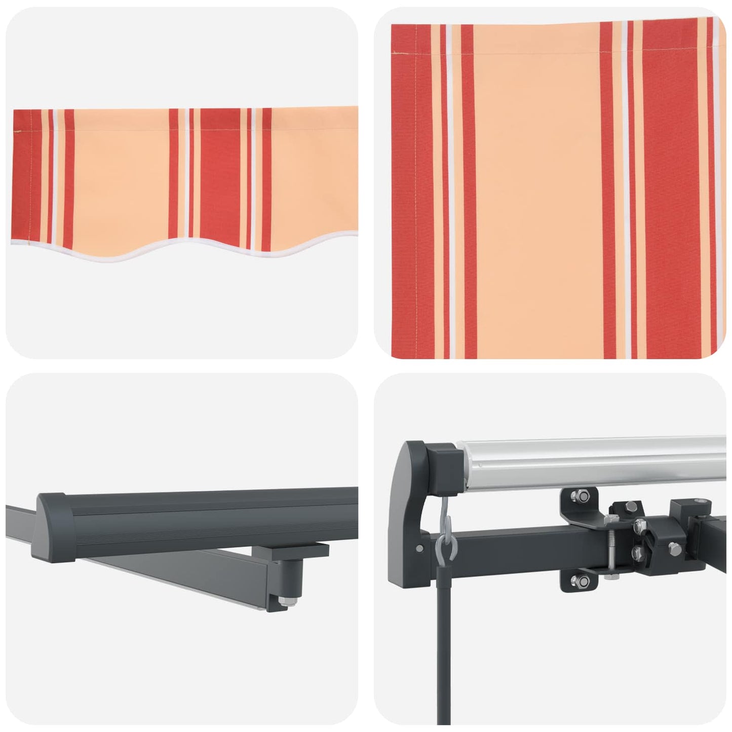 Retractable Awning Yellow and Orange 300 x 250 cm