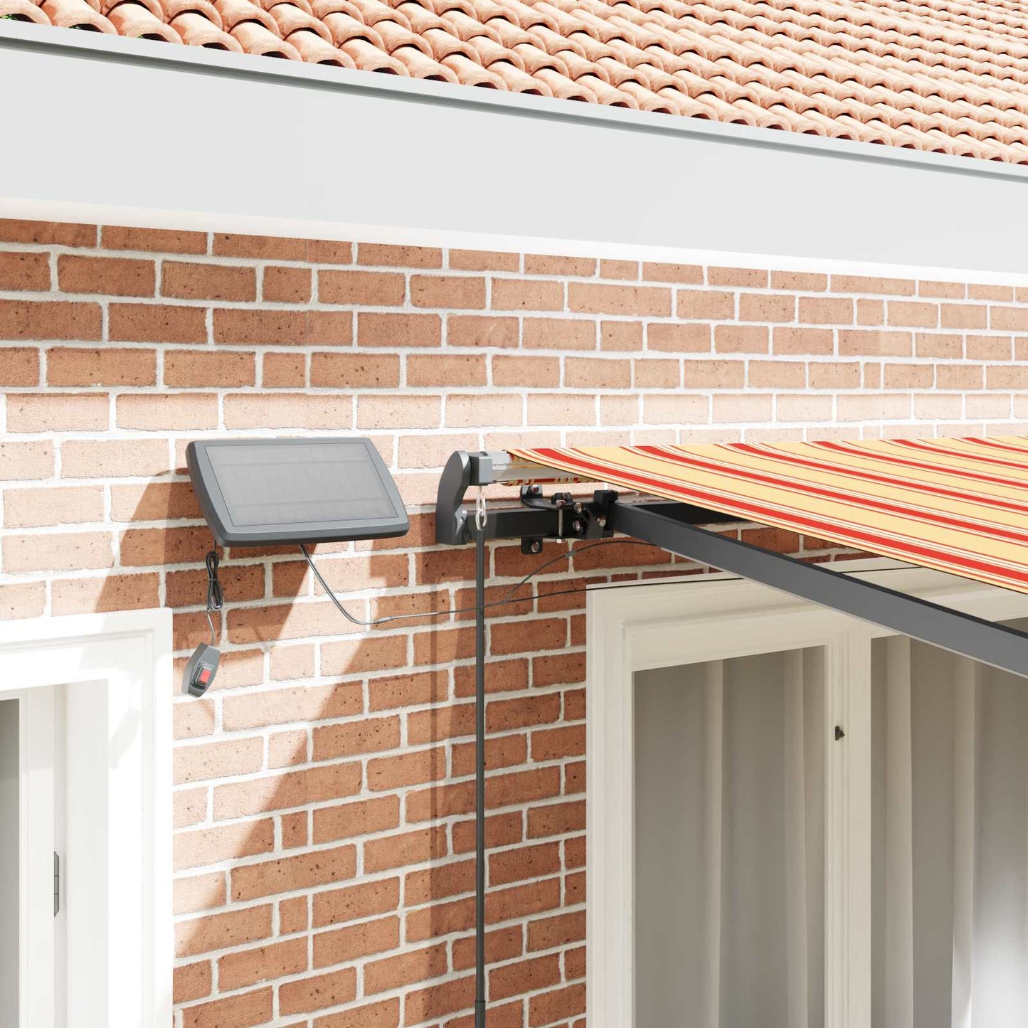 Retractable Awning Yellow and Orange 300 x 250 cm
