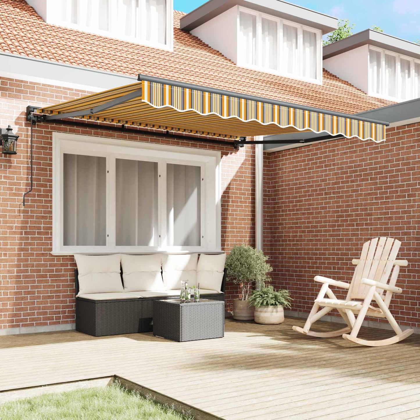 Awning Frame Yellow and Grey 300 x 250 cm