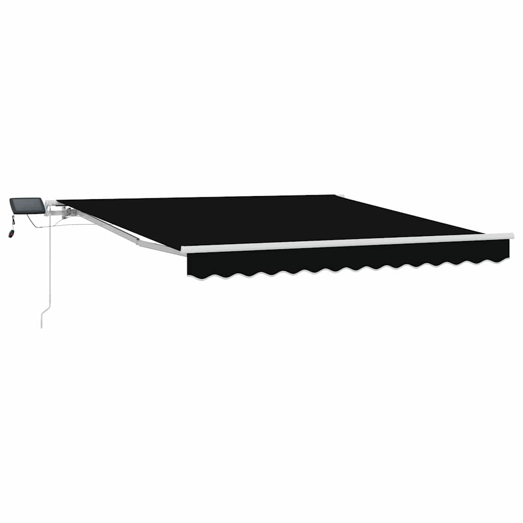 Retractable Awning Manual Black 300 x 250 cm Fabric and Steel